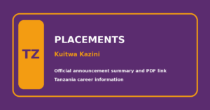 tangazo la kuitwa kazini taasisi mbalimbali za umma