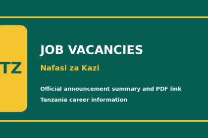 tangazo la nafasi za kazi shirika la umeme tanzania (tanesco)
